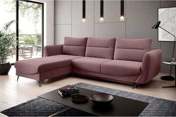 Lence Sovesofa m. Divan Oppbevaring - Rosa - Møbler - Sofaer - Sovesofaer - Sovesofa divan