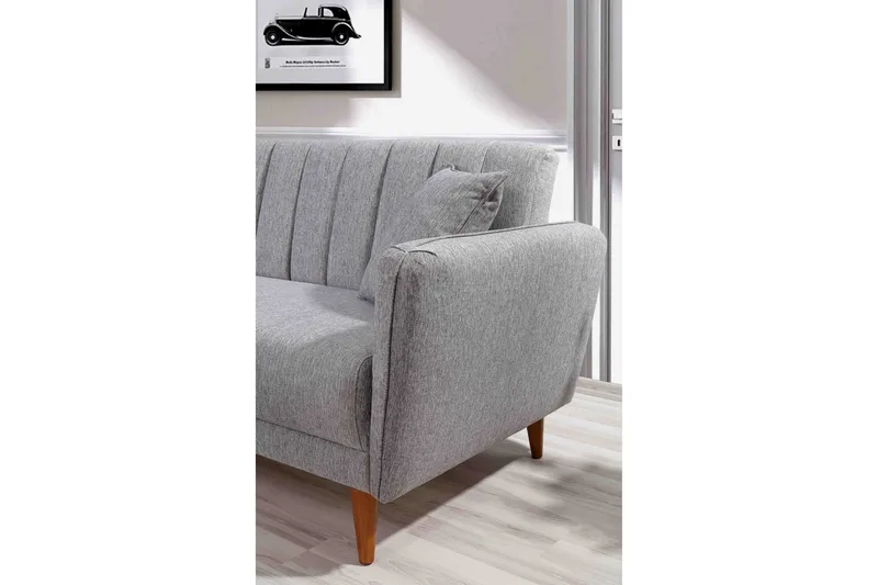 Lepinas Sovesofa med Divan Venstre - Grå/Natur - Møbler - Sofaer - Sovesofaer - Sovesofa divan