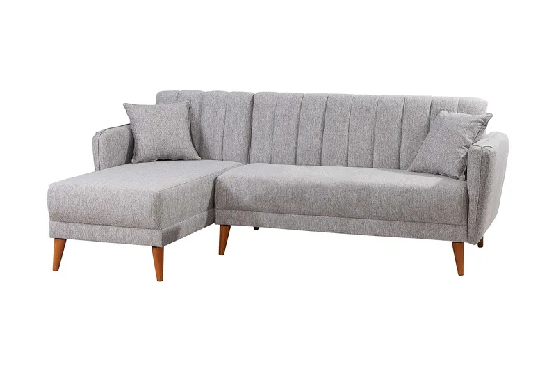 Lepinas Sovesofa med Divan Venstre, Grå/Natur