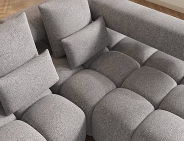 Levvi 3-seters boblete sovesofa med divan, høyre - Coralline 03 - Møbler - Sofaer - Sovesofaer - Sovesofa divan