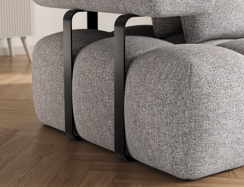 Levvi 3-seters boblete sovesofa med divan, høyre - Coralline 03 - Møbler - Sofaer - Sovesofaer - Sovesofa divan