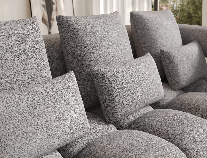 Levvi 3-seters boblete sovesofa med divan, høyre - Coralline 03 - Møbler - Sofaer - Sovesofaer - Sovesofa divan