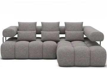 Levvi 3-seters boblete sovesofa med divan, høyre - Coralline 03 - Møbler - Sofaer - Sovesofaer - Sovesofa divan