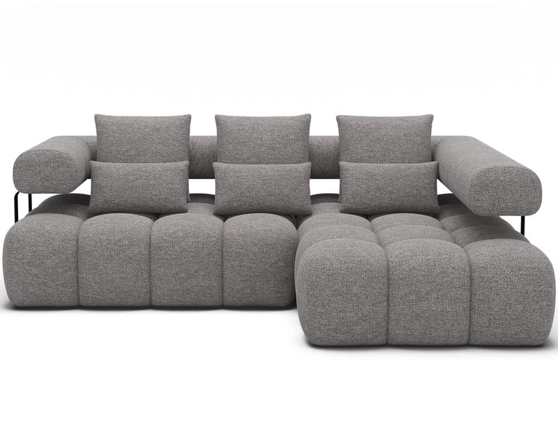 Levvi 3-seters boblete sovesofa med divan, høyre - Coralline 03 - Møbler - Sofaer - Sovesofaer - Sovesofa divan