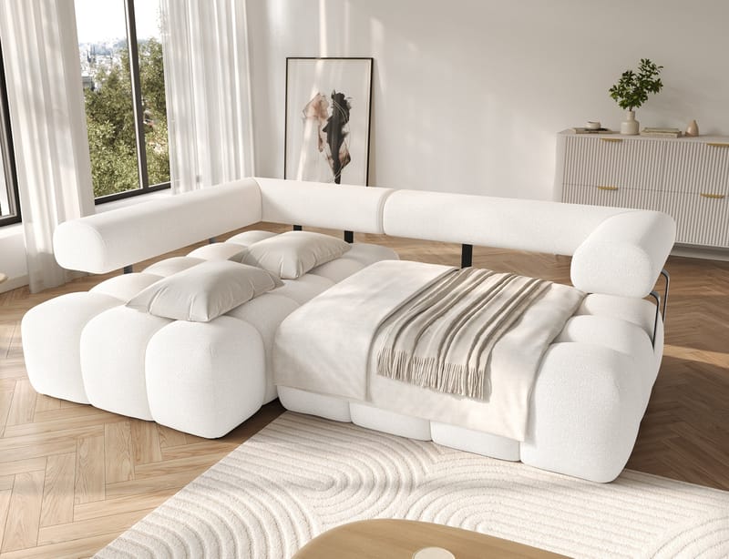 Levvi 3-seters Bubblig sovesofa med divan Venstre - Jaffray 01 - Møbler - Sofaer - Sovesofaer - Sovesofa divan