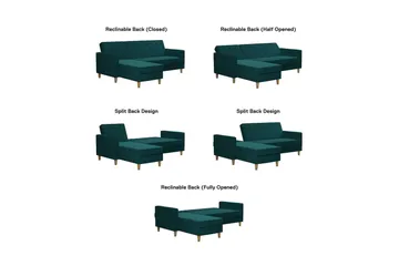 Liberty Divansovesofa Grønn - CosmoLiving - Møbler - Sofaer - Sovesofaer - Sovesofa divan