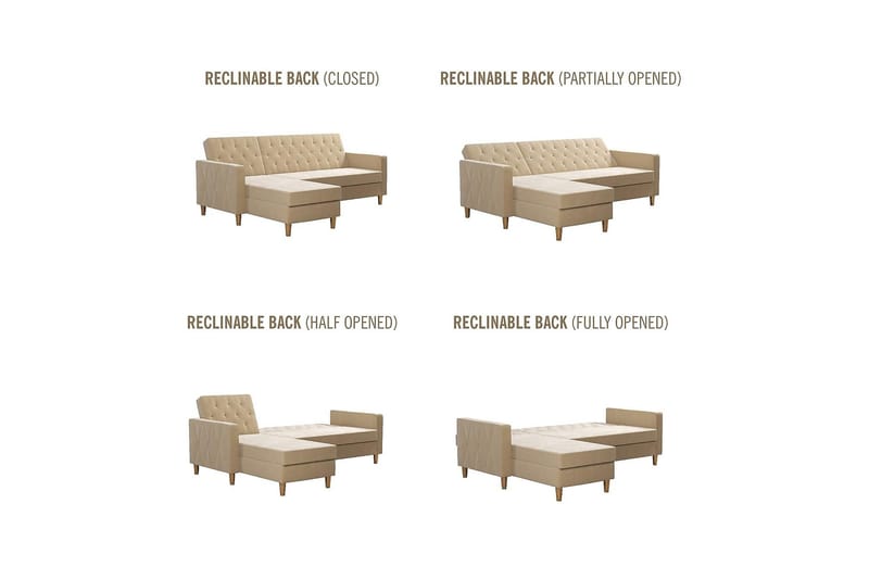 Liberty Divansovesofa Hvit - Møbler - Sofaer - Sovesofaer - Sovesofa divan