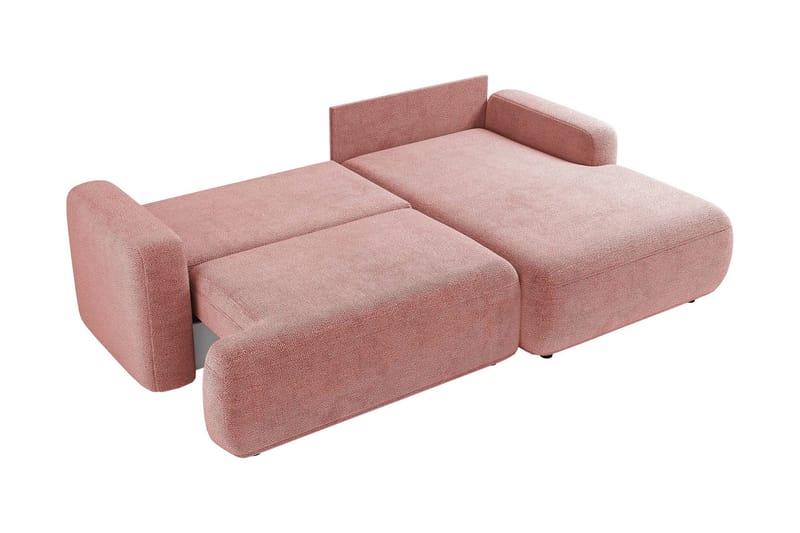 Lifeina Sovesofa Med 2-Seters Divan - Hvit/Rosa - Møbler - Sofaer - Sovesofaer - Sovesofa divan