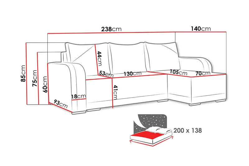 Liliana Divanbäddsoffa Sense 9 + Sense 14 - Møbler - Sofaer - Sovesofaer - Sovesofa divan