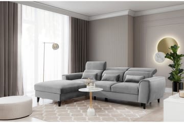 Manni 3-seters Sovesofa m. Divan med Oppbevaring - Grå - Møbler - Sofaer - Sovesofaer - Sovesofa divan