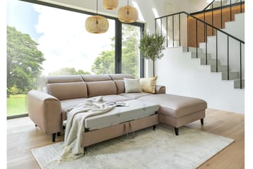 Manni 3-seters Sovesofa m. Divan med Oppbevaring - Lys grå - Møbler - Sofaer - Sovesofaer - Sovesofa divan