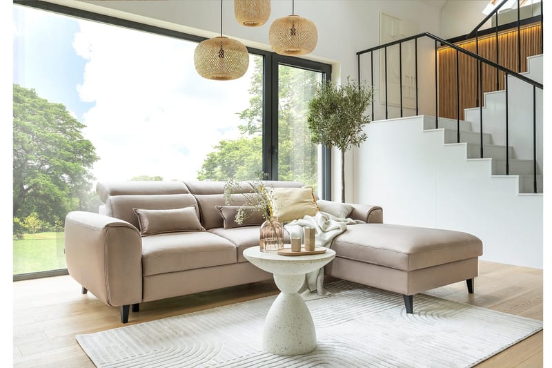 Manni 3-seters Sovesofa m. Divan med Oppbevaring - Lys grå - Møbler - Sofaer - Sovesofaer - Sovesofa divan