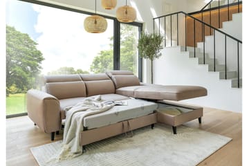 Manni 3-seters Sovesofa m. Divan med Oppbevaring - Lys grå - Møbler - Sofaer - Sovesofaer - Sovesofa divan