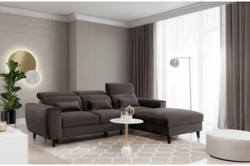Manni 3-seters Sovesofa m. Divan med Oppbevaring - Mørkegrå - Møbler - Sofaer - Sovesofaer - Sovesofa divan