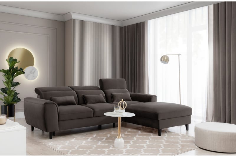 Manni 3-seters Sovesofa m. Divan med Oppbevaring - Mørkegrå - Møbler - Sofaer - Sovesofaer - Sovesofa divan