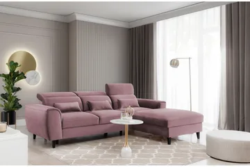 Manni 3-seters Sovesofa m. Divan med Oppbevaring - Rosa - Møbler - Sofaer - Sovesofaer - Sovesofa divan