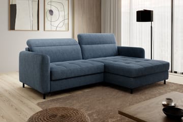 Manoti 3-seters Sovesofa m. Divan med Oppbevaring - Grå - Møbler - Sofaer - Sovesofaer - Sovesofa divan