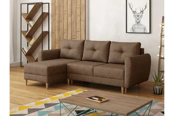 Manstad Hjørnesovesofa - Brun - Møbler - Sofaer - Sovesofaer - Sovesofa divan