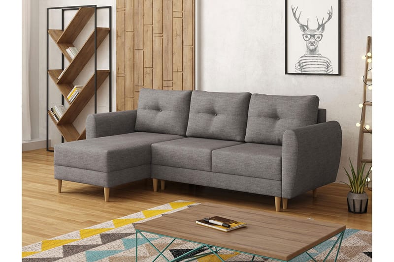 Manstad Hjørnesovesofa - Grå - Møbler - Sofaer - Sovesofaer - Sovesofa divan