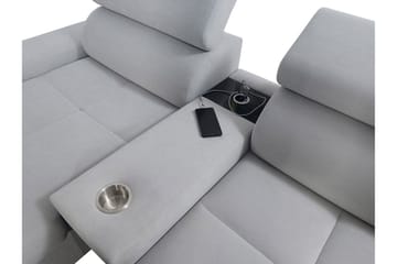 Morenia 4-seter Sovesofa 127x195 cm med Oppbevaring i Stoff - Grå - Møbler - Sofaer - Sovesofaer - Sovesofa divan