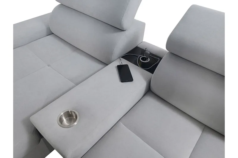 Morenia 4-seters Hjørnesovesofa Høyre - Lysegrå - Møbler - Sofaer - Sovesofaer - Sovesofa divan