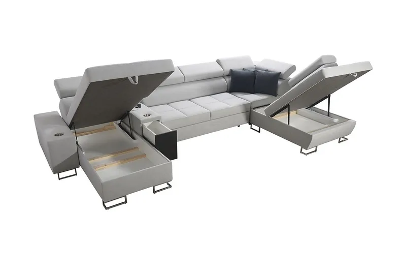 Morenia 4-seters Hjørnesovesofa Høyre - Lysegrå - Møbler - Sofaer - Sovesofaer - Sovesofa divan