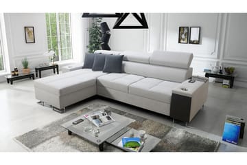 Morenia 4-seters Hjørnesovesofa Venstre - Hvit - Møbler - Sofaer - Sovesofaer - Sovesofa divan
