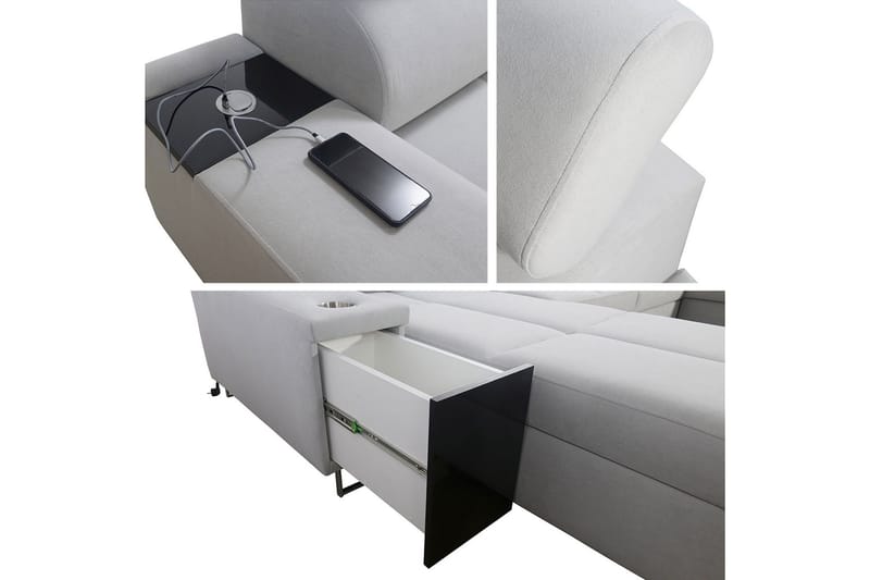 Morenia Sovesofa m. Divan og Sjeselong - Møbler - Sofaer - Sovesofaer - Sovesofa divan