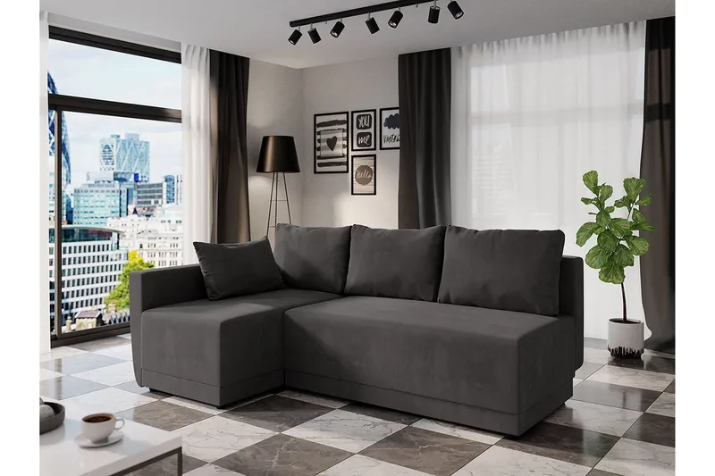 Nestor Hjørnesofa Venstre - Grå - Møbler - Sofaer - Sovesofaer - Sovesofa divan
