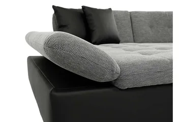 Niesha U-sovesofa - Svart - Møbler - Sofaer - Sovesofaer - Sovesofa divan