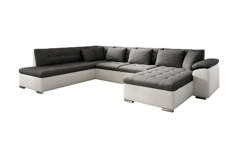 Niko U-sovesofa 350x205x76 cm - Beige / Grå - Møbler - Sofaer - Sovesofaer - Sovesofa divan