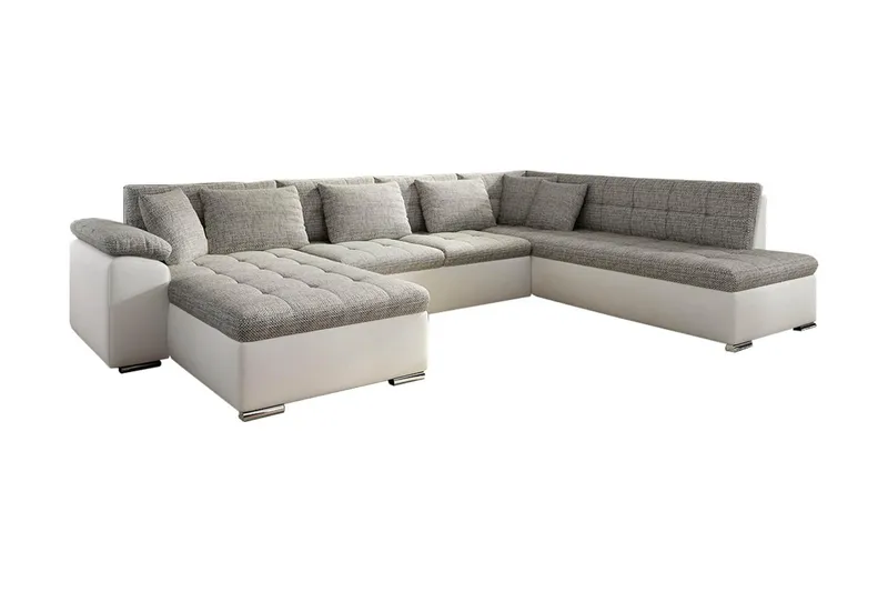 Niko U-sovesofa 350x205x76 cm - Beige / Grå - Møbler - Sofaer - Sovesofaer - Sovesofa divan