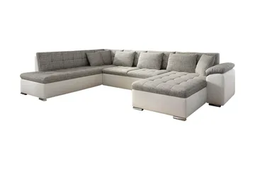 Niko U-sovesofa 350x205x76 cm - Beige / Grå - Møbler - Sofaer - Sovesofaer - Sovesofa divan