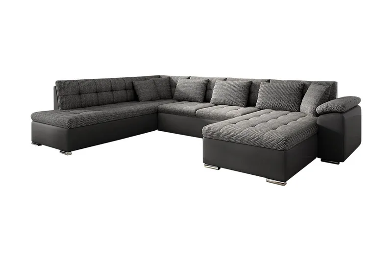 Niko U-sovesofa 350x205x76 cm, Grå