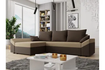 Ovadia 5-seters Sovesofa - Brun/Beige - Møbler - Sofaer - Sovesofaer - Sovesofa divan