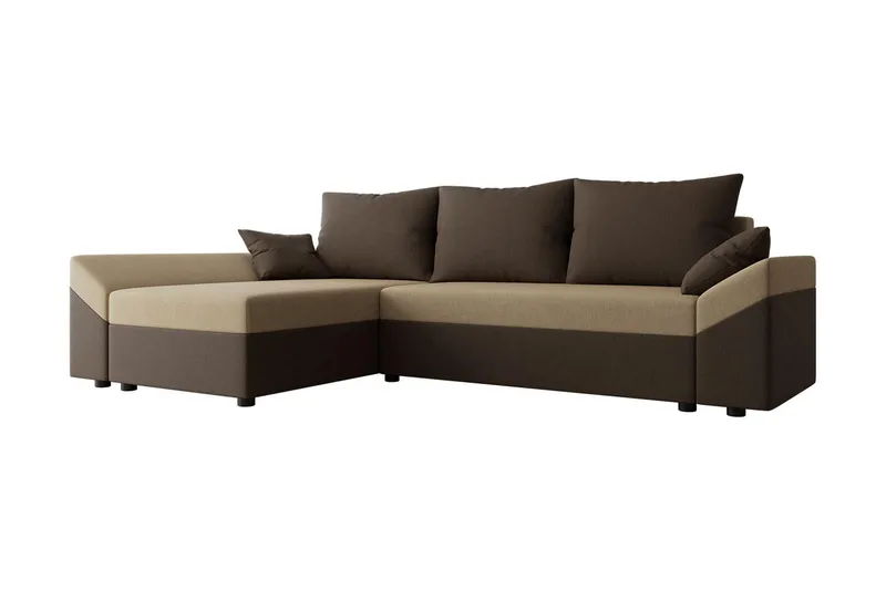 Ovadia 5-seters Sovesofa, Brun/Beige
