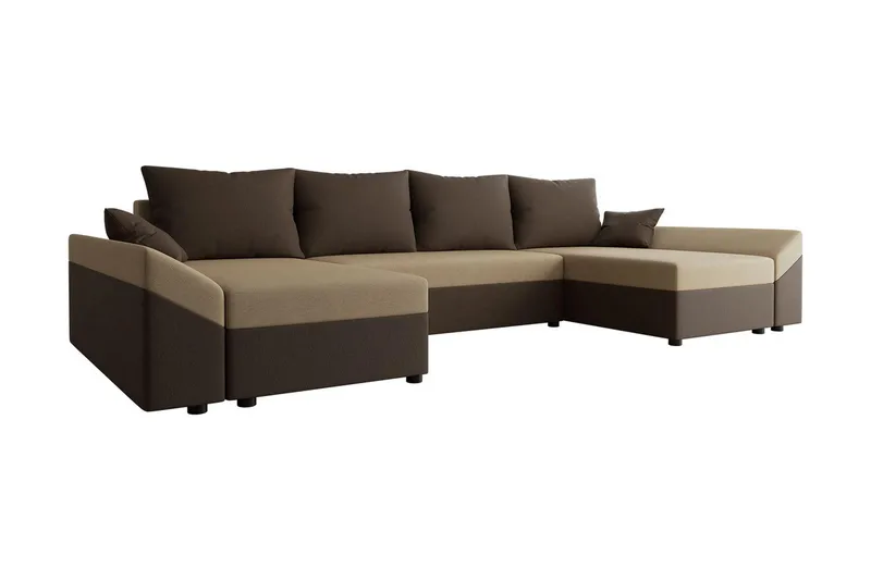 Ovadia 5-seters Sovesofa, Brun/Beige
