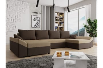 Ovadia 5-seters Sovesofa - Brun/Beige - Møbler - Sofaer - Sovesofaer - Sovesofa divan