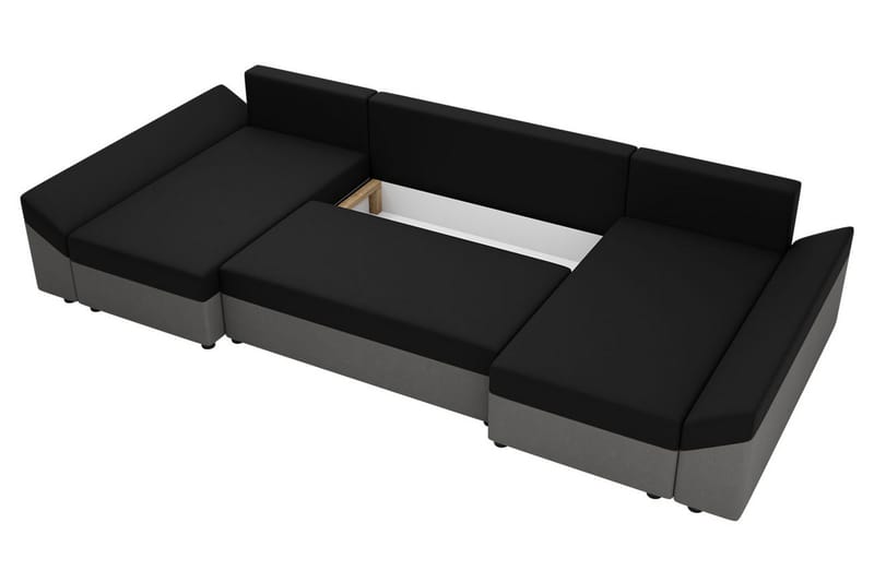 Ovadia 5-seters Sovesofa - Svart/Rød - Møbler - Sofaer - Sovesofaer - Sovesofa divan