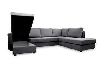 Paris U-Sovesofa Høyre - Grå - Møbler - Sofaer - Sovesofaer - Sovesofa divan