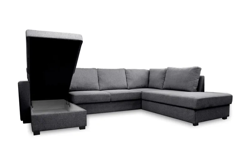 Paris U-Sovesofa Høyre - Grå - Møbler - Sofaer - Sovesofaer - Sovesofa divan