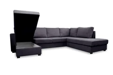 Paris U-Sovesofa Høyre - Mørkegrå - Møbler - Sofaer - Sovesofaer - Sovesofa divan