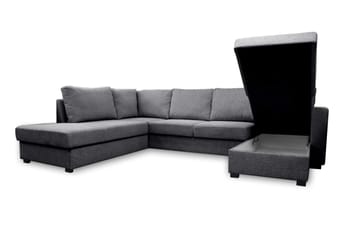 Paris U-Sovesofa Venstre - Grå - Møbler - Sofaer - Sovesofaer - Sovesofa divan