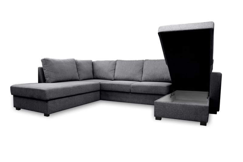 Paris U-Sovesofa Venstre - Grå - Møbler - Sofaer - Sovesofaer - Sovesofa divan
