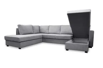 Paris U-Sovesofa Venstre - Lysegrå - Møbler - Sofaer - Sovesofaer - Sovesofa divan