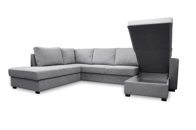 Paris U-Sovesofa Venstre - Lysegrå - Møbler - Sofaer - Sovesofaer - Sovesofa divan