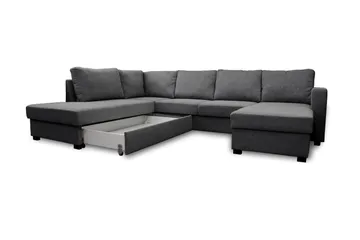 Paris U-Sovesofa Venstre - Mørkegrå - Møbler - Sofaer - Sovesofaer - Sovesofa divan