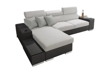 Pereso Hjørnesofa Venstre - Grå - Møbler - Sofaer - Sovesofaer - Sovesofa divan