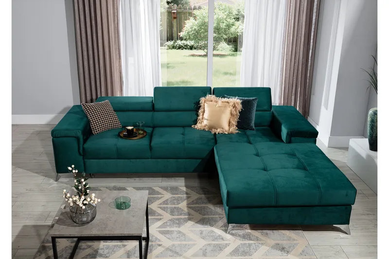 Ricardone 3-seters Sovesofa m. Divan - Grønn - Møbler - Sofaer - Sovesofaer - Sovesofa divan