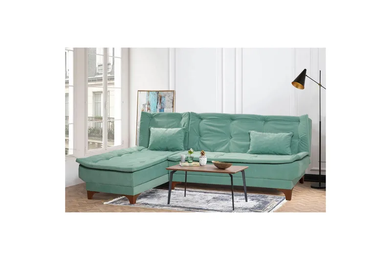 Riversdale Sovesofa med Sjeselong 4-seter - Havsgrønn - Møbler - Sofaer - Sovesofaer - Sovesofa divan